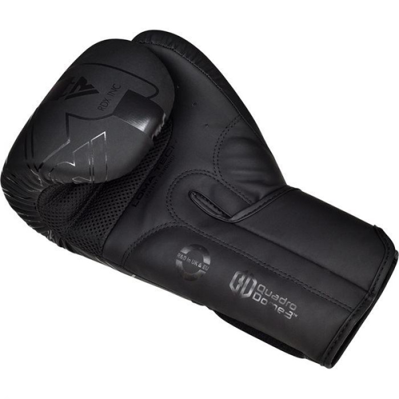 Боксерські рукавички RDX F6 Matte Black 12 ун.