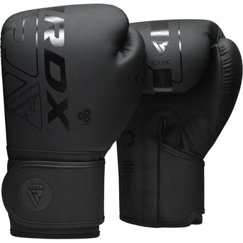 Боксерські рукавички RDX F6 Matte Black 16 ун.