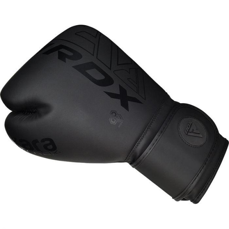 Боксерські рукавички RDX F6 Matte Black 16 ун.