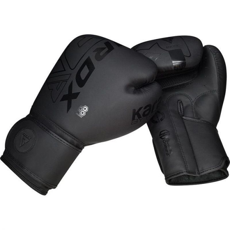 Боксерські рукавички RDX F6 Matte Black 16 ун.