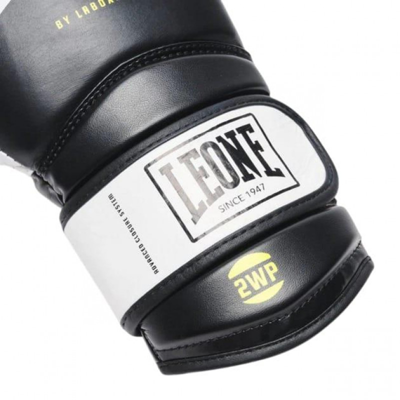 Боксерские перчатки Leone Tecnico Black Yellow 10 ун.