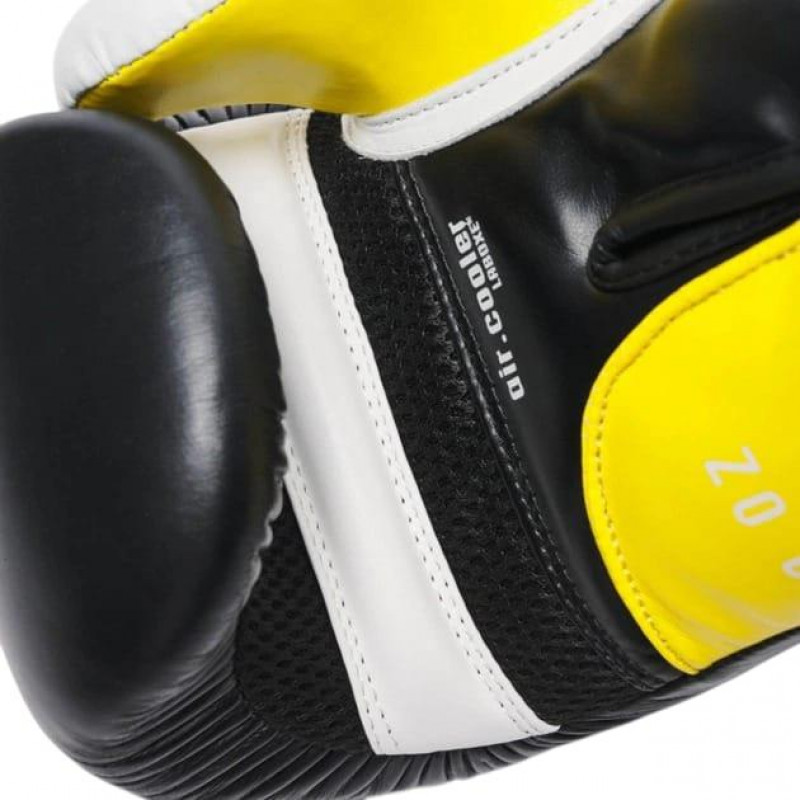Боксерские перчатки Leone Tecnico Black Yellow 10 ун.