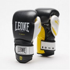 Боксерские перчатки Leone Tecnico Black Yellow 12 ун.