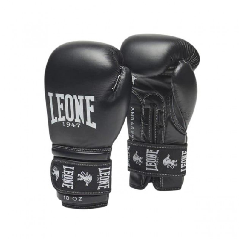 Боксерские перчатки Leone Ambassador Black 10 ун.