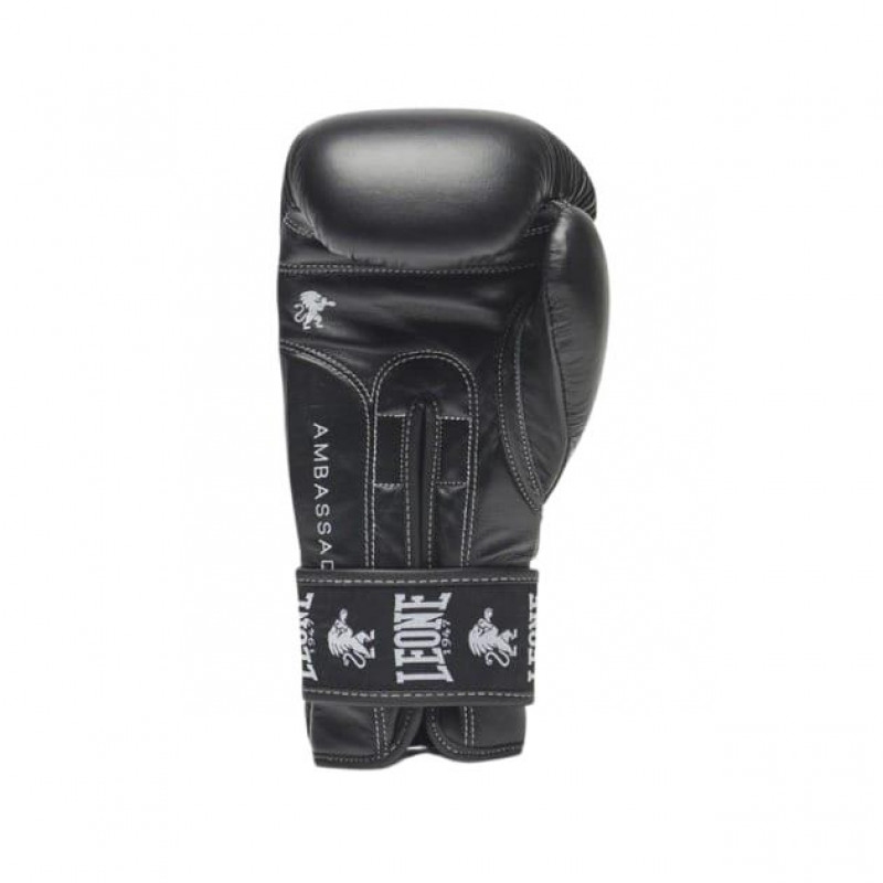 Боксерські рукавички Leone Ambassador Black 10 ун.
