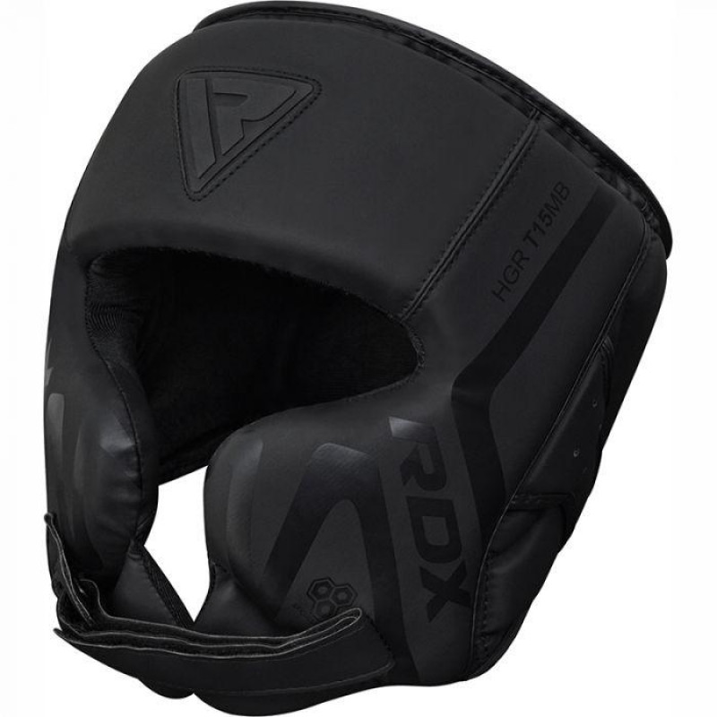 Боксерський шолом RDX T15 Matte Black S