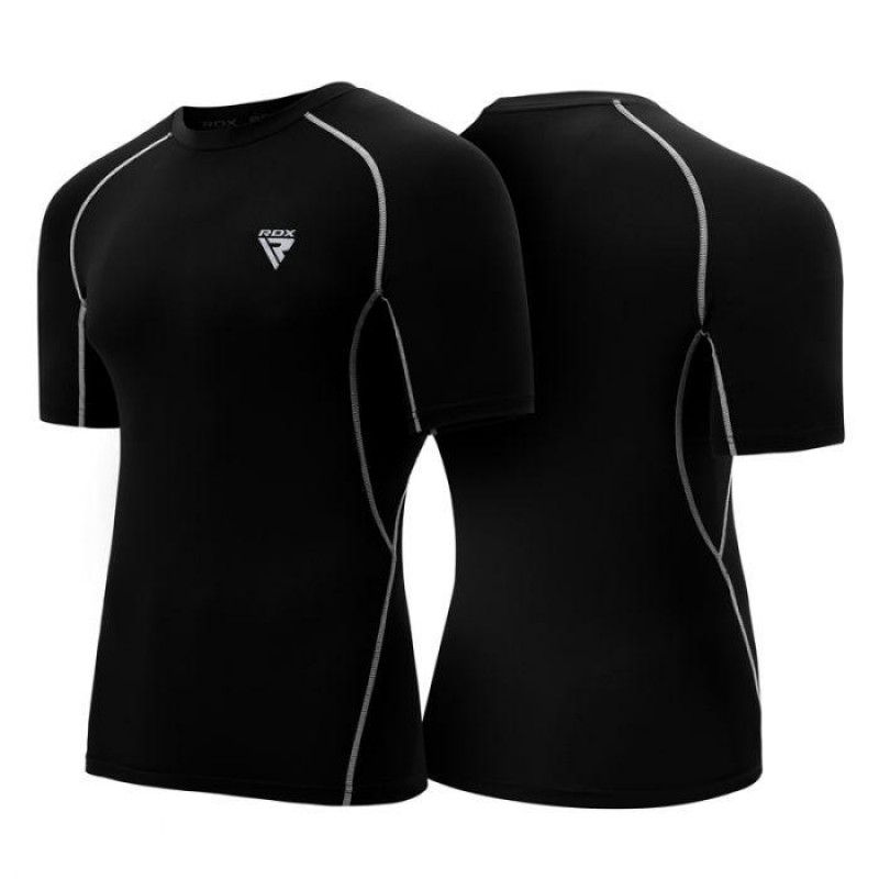 Рашгард з коротким рукавом RDX Lycra Black L