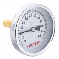 Термометр аксиальный 1/2'' 0-120°С  "Koer"