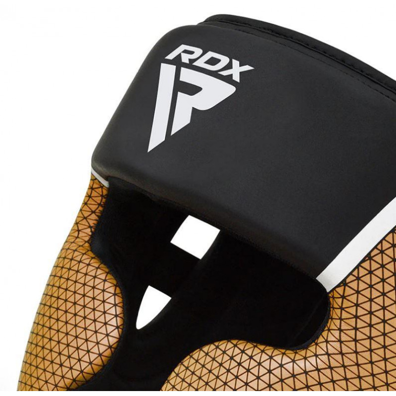 Боксерський шолом RDX T17 Aura Black Gold L