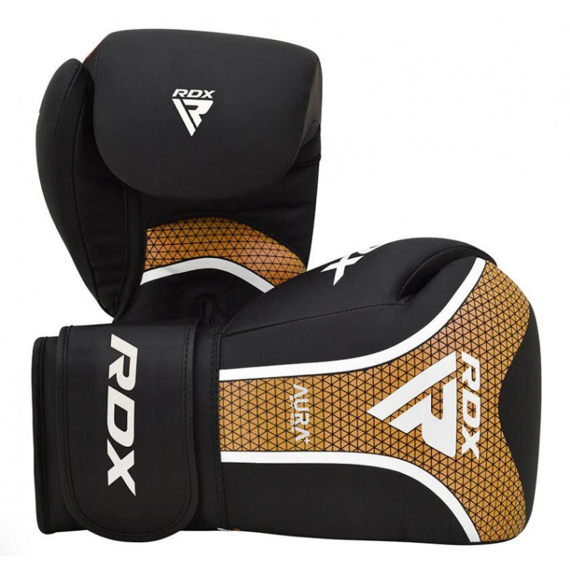Перчатки боксерские RDX T17 Aura Black Gold 12 ун.