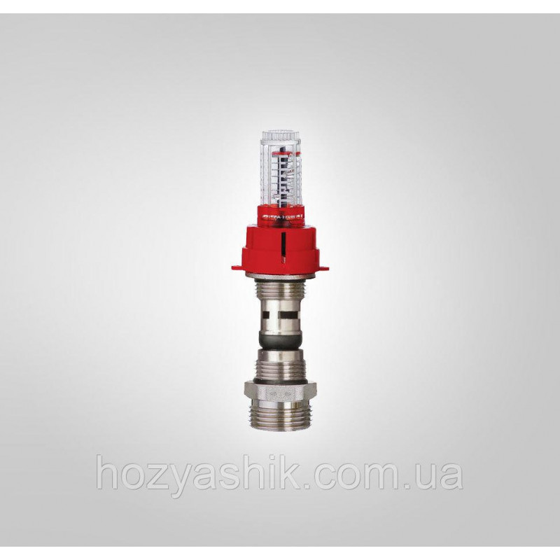 Колектор для теплої підлоги з нижнім під'єднанням у зборі на 2 контури "KOER" латунний.