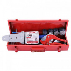 Паяльник Koer для паяння пластикової / PP-R труби та фітинга, 1500 Вт (750+750), насадки 20-40 мм, ножиці. Чехия