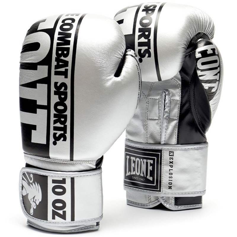 Боксерские перчатки Leone Nexplosion Silver 10 ун.