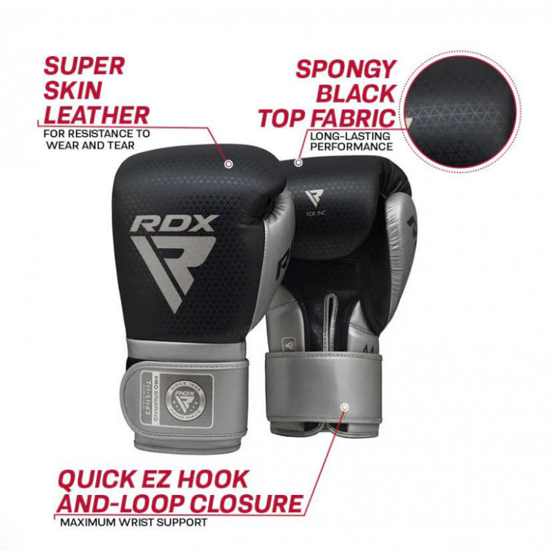 Перчатки боксерские RDX L2 Mark Pro Silver 14 ун.