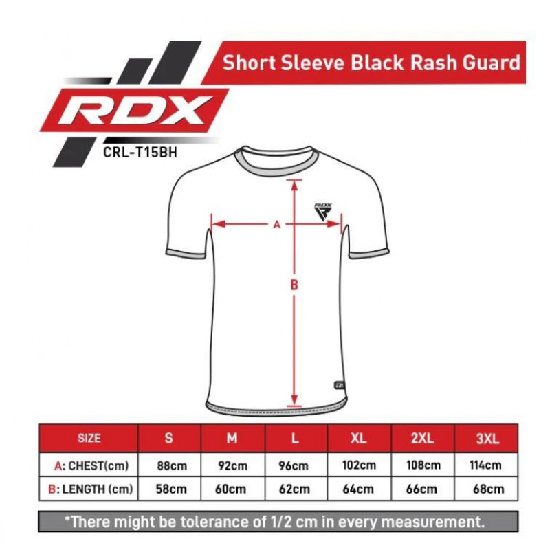 Рашгард із коротким рукавом RDX T15 Black XL