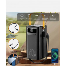 Портативний Power Bank 50000 mAh 120W зі швидким заряджанням і дисплеєм