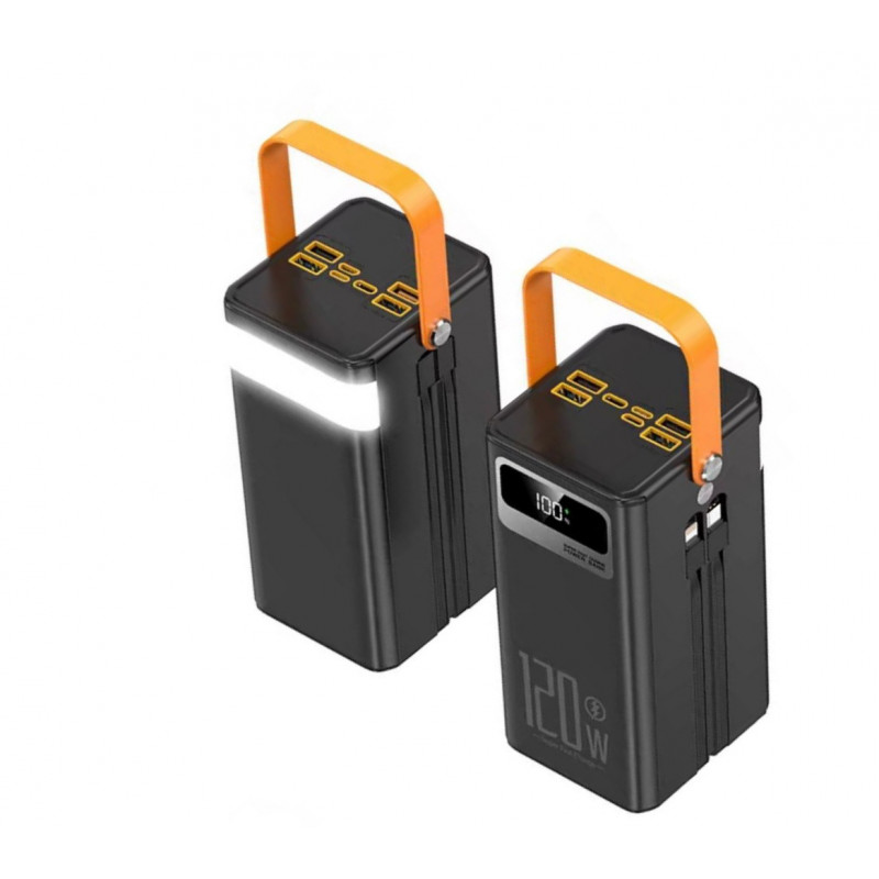 Портативний Power Bank 50000 mAh 120W зі швидким заряджанням і дисплеєм