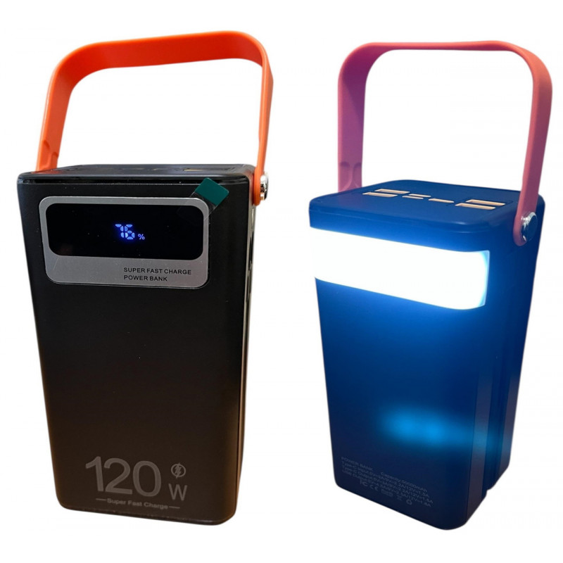 Портативний Power Bank 50000 mAh 120W зі швидким заряджанням і дисплеєм