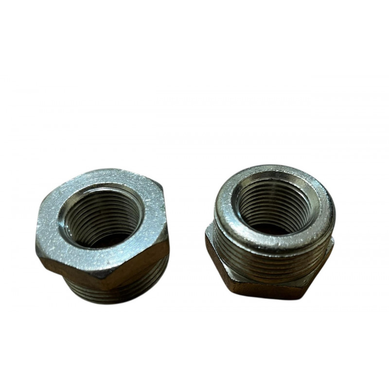 Муфта перехідна 1' х 1/2' (футорка) латунна нікельована (стінка 5 мм, вага 110 грамів)