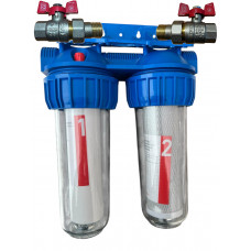 Магістральний фільтр для холодної води (двохступеневий), + Крани-америка 3/4`, Чехія