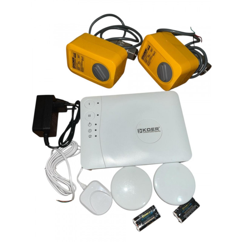 Система захисту від протікання води "Аквасторож" KOER SET SMART Wi-Fi (з неіржавкими кранами)