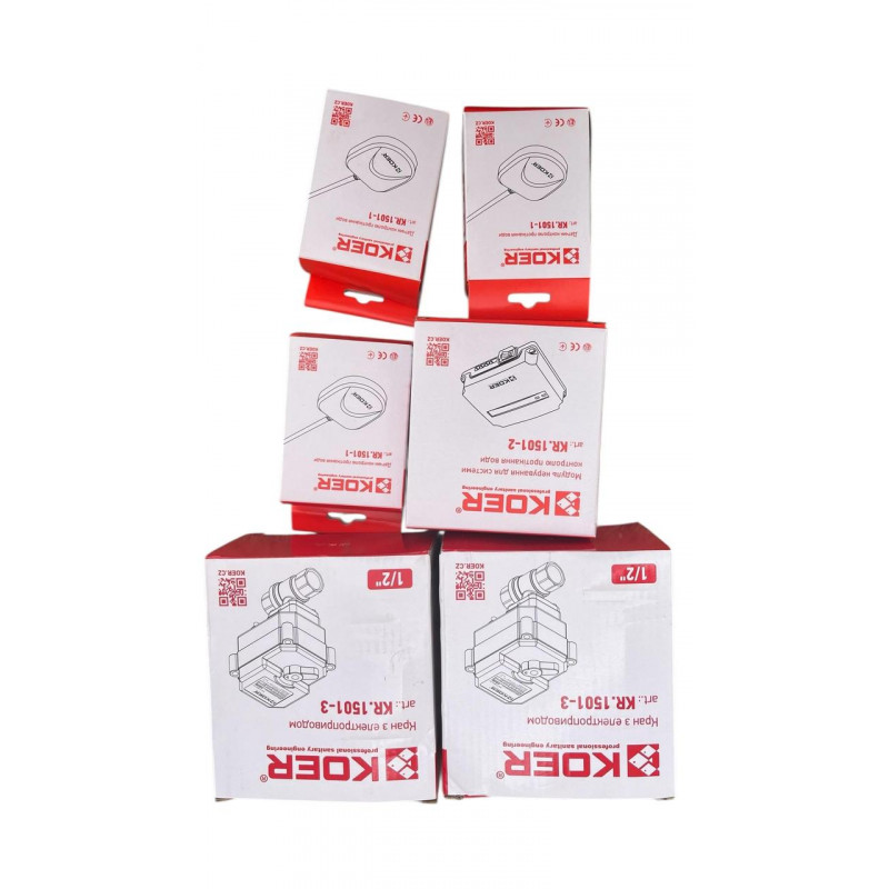 Система захисту від протікання води "Аквасторож" KOER SET (з неіржавкими кранами)