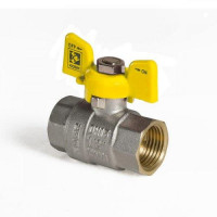 Кран газовий 1/2 (DN15) Гайка-Гайка "Метелик", "Koer"