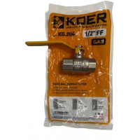 Кран газовий 1/2 (DN15) Гайка-Гайка "Важіль", "Koer"