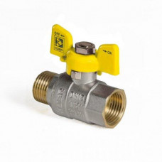 Кран газовий 1/2 (DN15) Гайка-Штуцер "Метелик", "Koer"