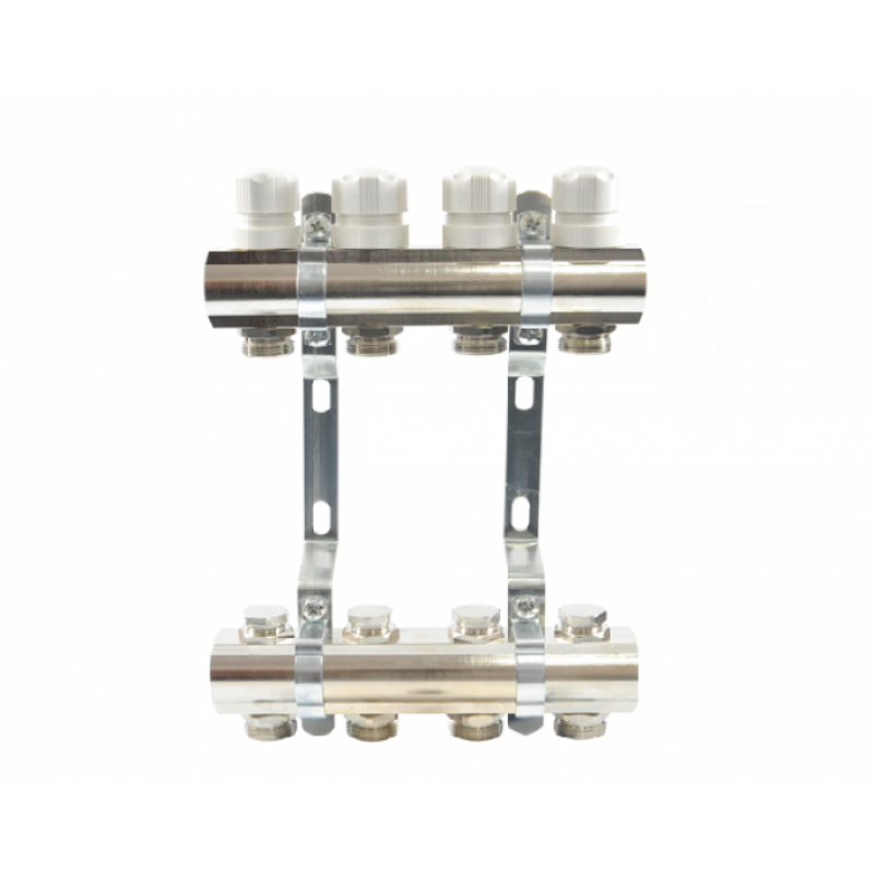 Латунний колектор "SD FORTE" на 4 контури для опалення