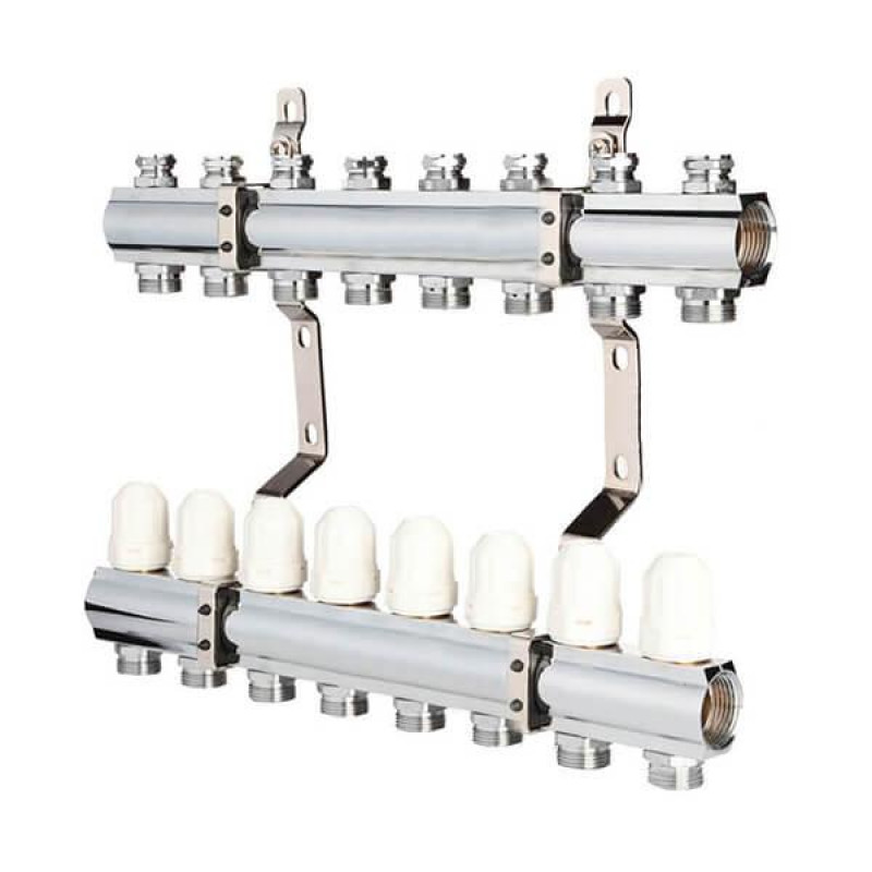 Латунний колектор "SD FORTE" на 8 контурів для опалення