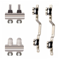 Колектор латунний "SD Forte" на 2 контури для теплої підлоги