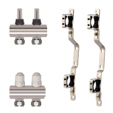 Колектор латунний "SD Forte" на 2 контури для теплої підлоги