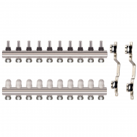 Колектор латунний "SD Forte" на 10 контурів для теплої підлоги