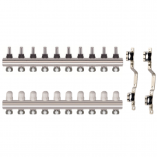 Колектор латунний "SD Forte" на 10 контурів для теплої підлоги