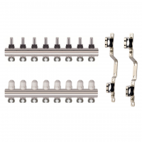 Колектор латунний "SD Forte" на 8 контурів для теплої підлоги