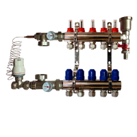 Латунний колектор "ITAL-therm" на 5 контурів в зборі для теплої підлоги