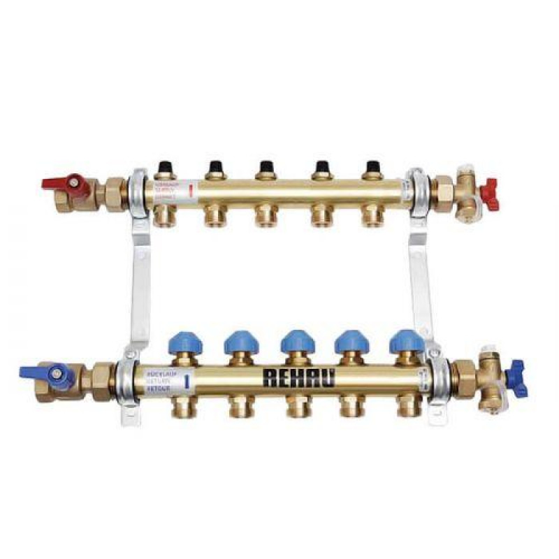 Колектор Rehau  для опалення і теплої підлоги на  5 контурів