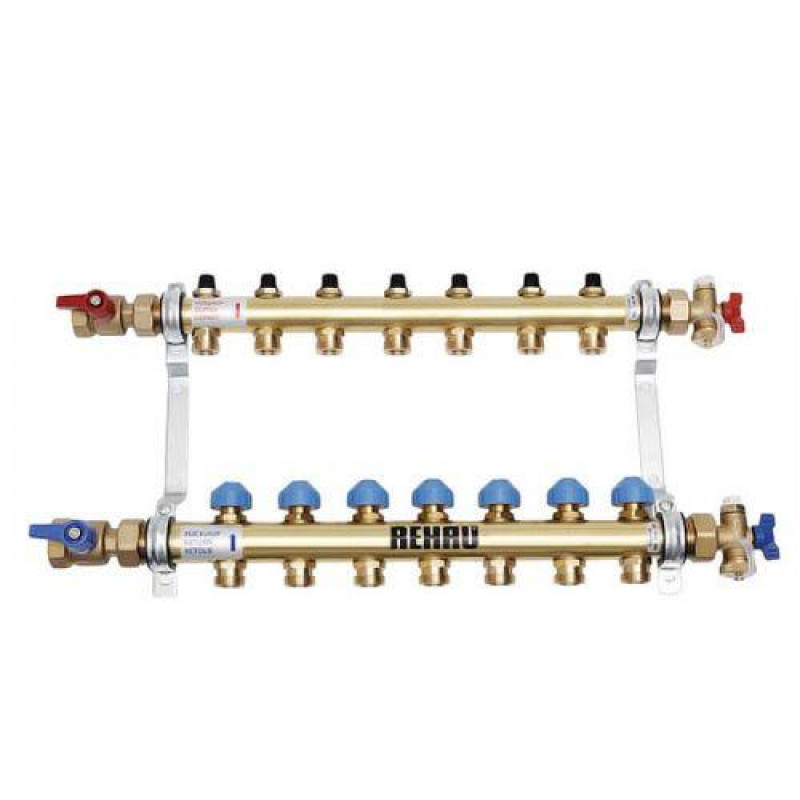 Колектор Rehau  для опалення і теплої підлоги на  7 контурів