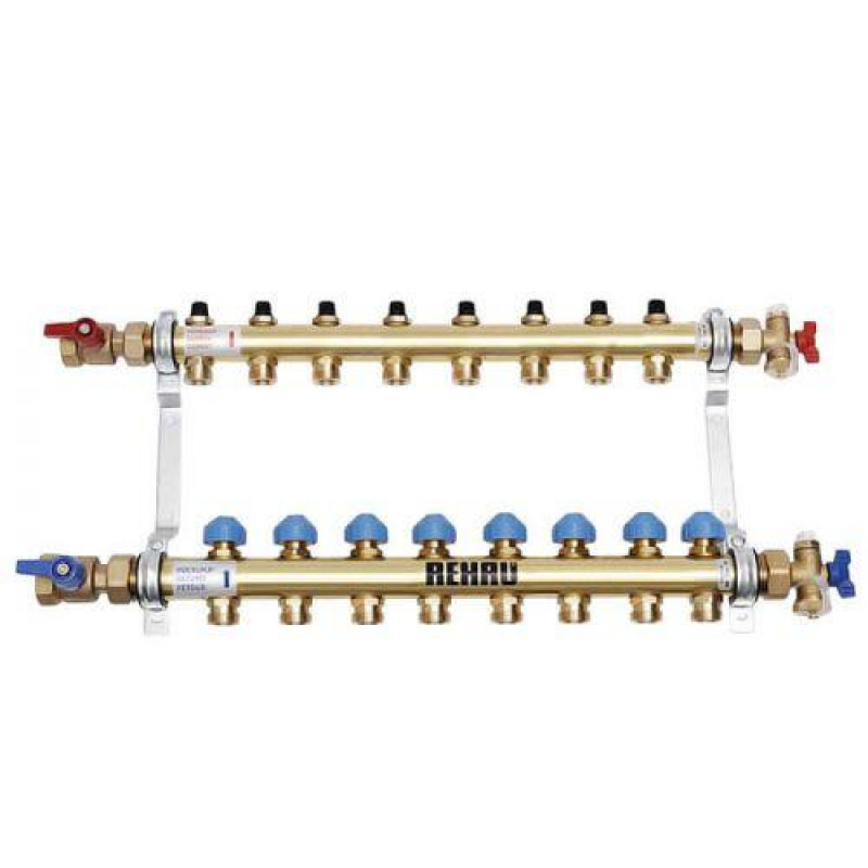 Колектор Rehau  для опалення і теплої підлоги на  8 контурів