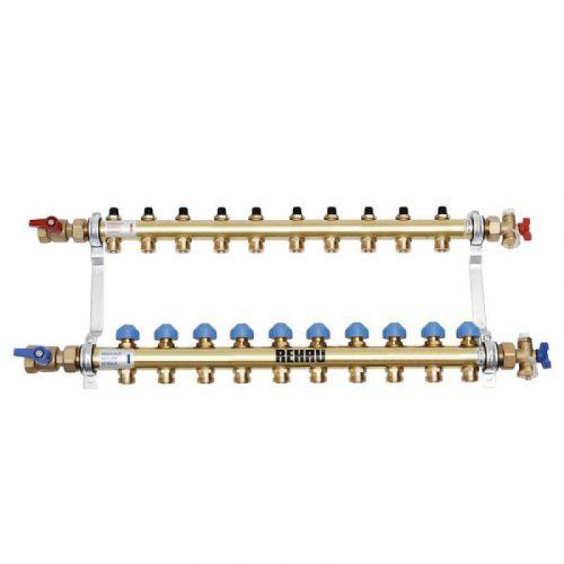 Колектор Rehau  для опалення і теплої підлоги на  10 контурів