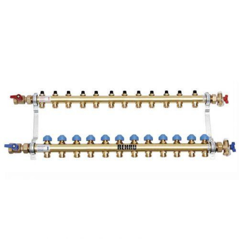 Колектор Rehau  для опалення і теплої підлоги на  12 контурів