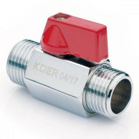 Кран "Міні" 1/2" Штуцер-Штуцер, "Метелик", "Koer" Чехія