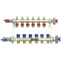 Колектор Rehau  з витратомірами для опалення і теплої підлоги на 10 контурів