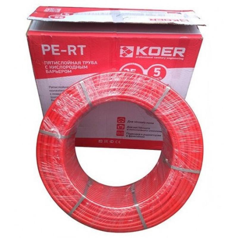 Труба KOER PE-RT/EVOH 16X2 Червоний(RED)