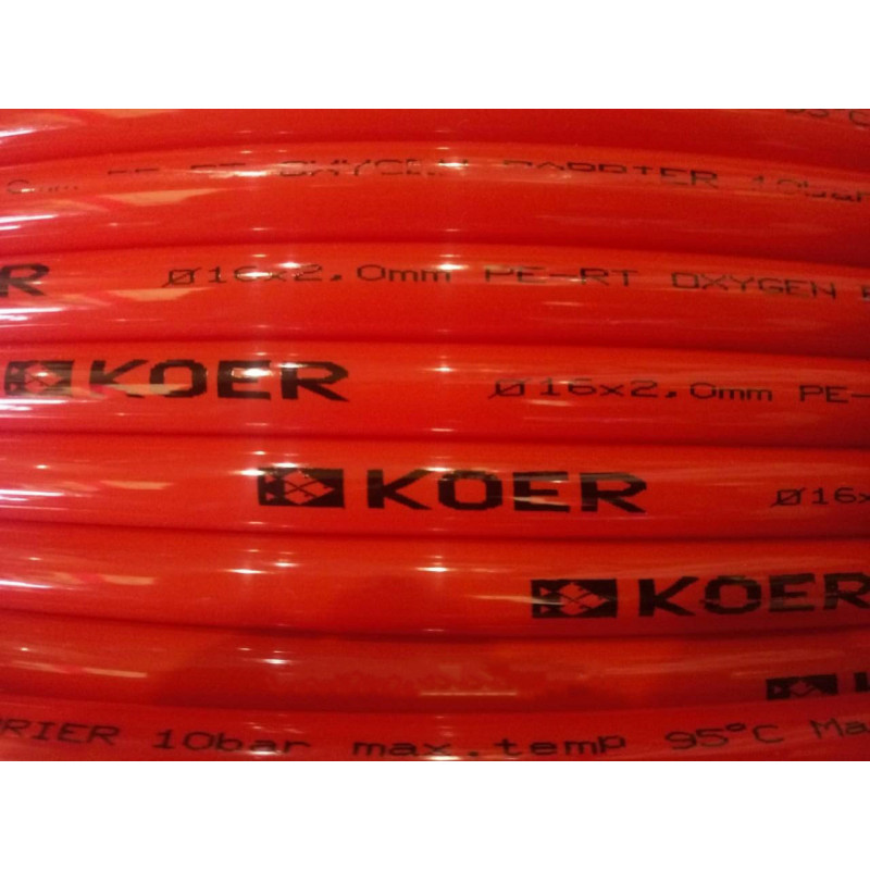 Труба KOER PE-RT/EVOH 16X2 Червоний(RED)