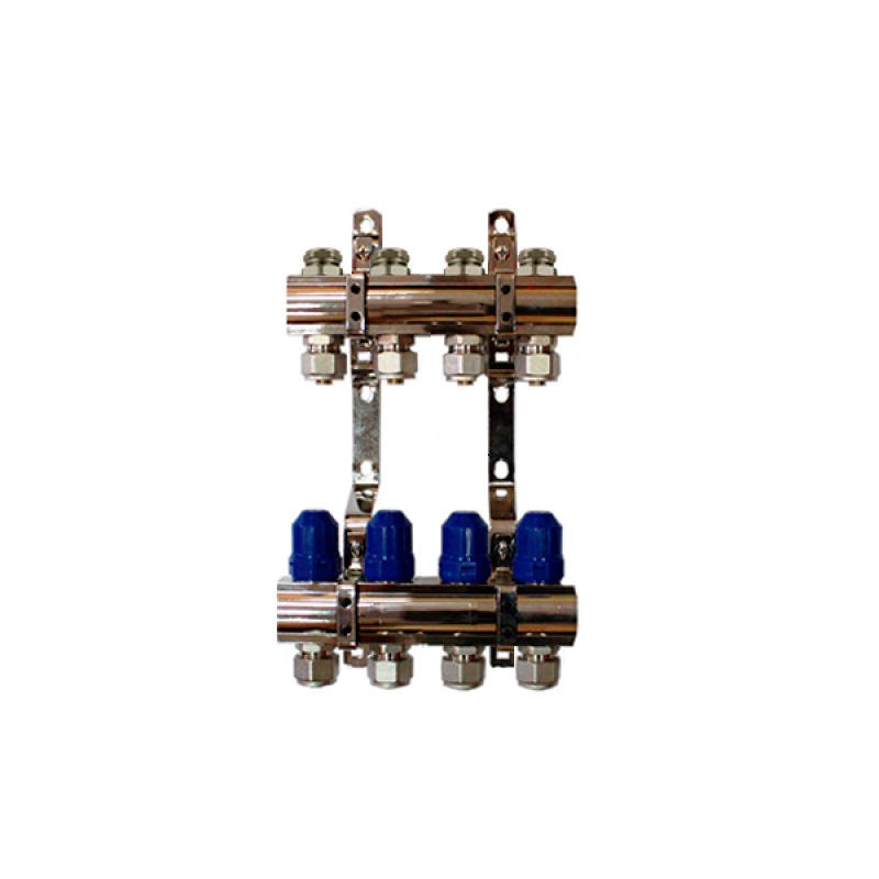 Колектор латунний "ITAL-therm" на 4 контури для опалення і теплої підлоги