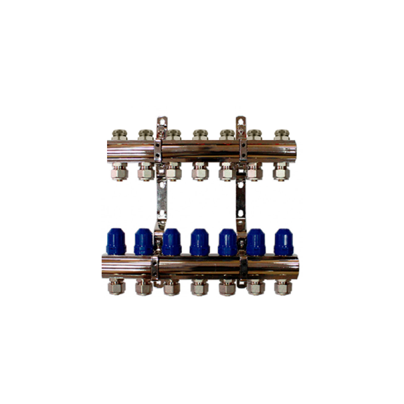 Колектор латунний "ITAL-therm" на 7 контурів для опалення і теплої підлоги