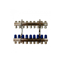 Колектор латунний "ITAL-therm" на 9 контурів для опалення і теплої підлоги