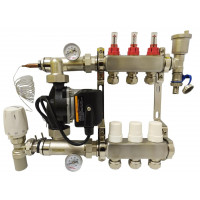 Колектор неіржавка сталь у складі на 3 контури "Krakow" з насосом